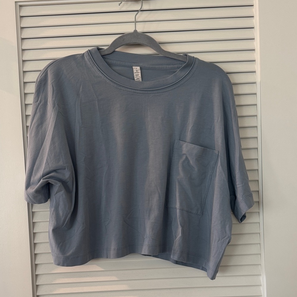 Lululemon baby blue crop top
